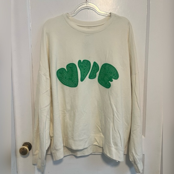 Anthropologie Electric & Rose Atlas Vybe Sweatshirt in Whisper $148 Size XL - Picture 1 of 5